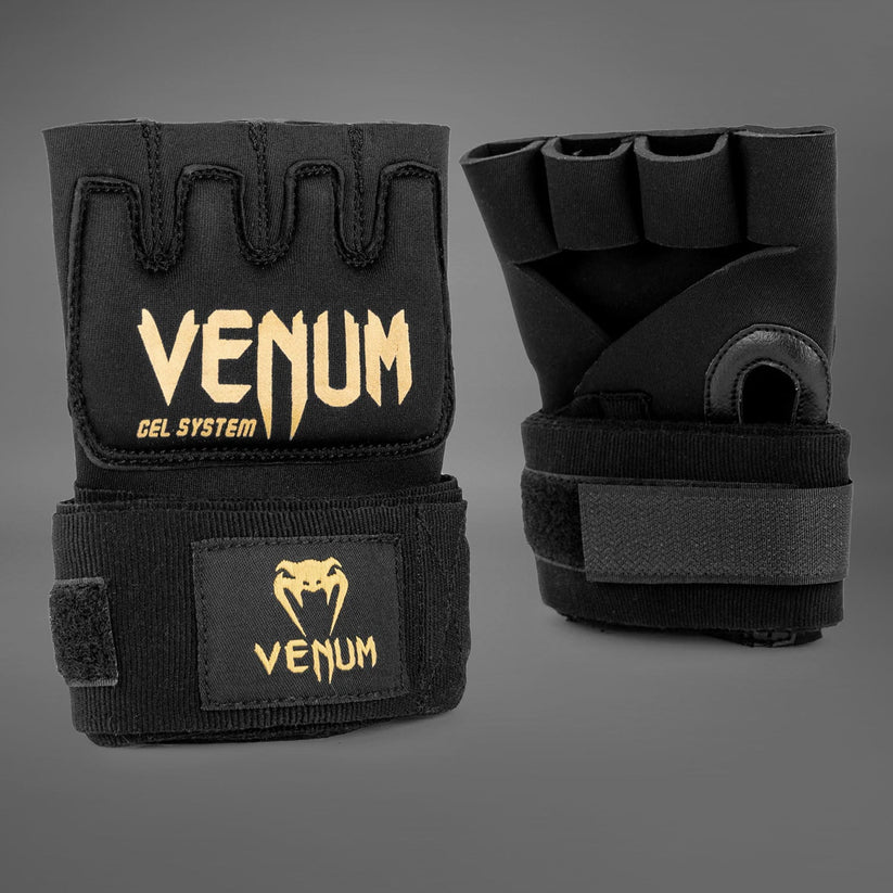 Накладки гелеві бинти Venum Gel Kontact Glove Wraps Black Gold