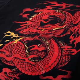Футболка Venum Dragons Flight T-shirt Black Red, Фото № 4