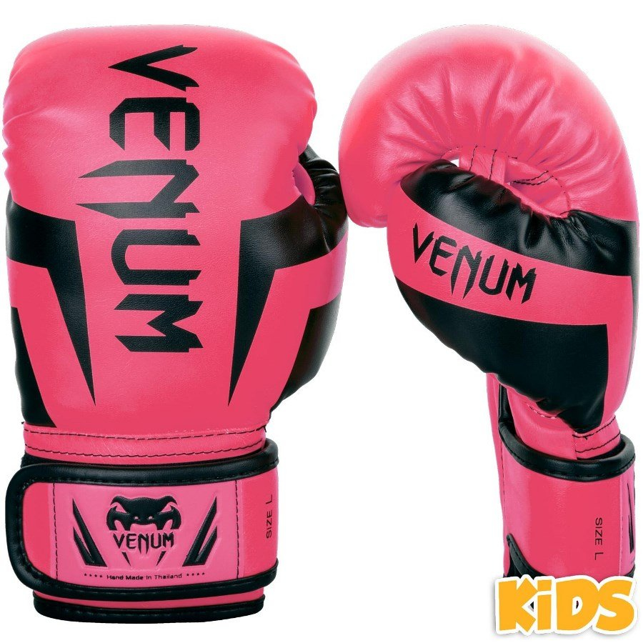Боксерские перчатки для детей Venum Elite Boxing Gloves Kids Pink
