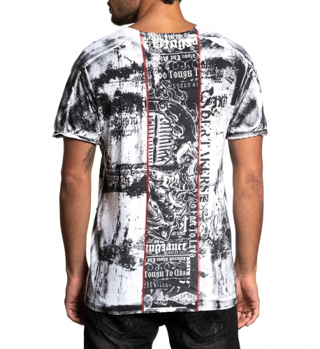 Affliction Road Crew SS Vneck White T-shirt buy