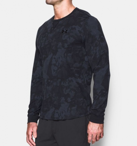 Термалка Under Armour Waffle Printed Crew Black цена