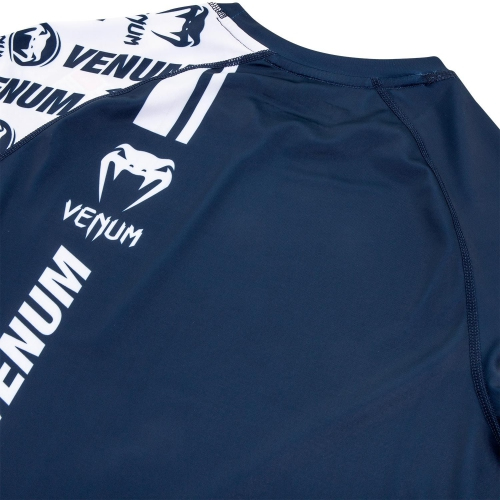Рашгард Venum Logos Rashguard Long Sleeves Navy Blue White оригінал