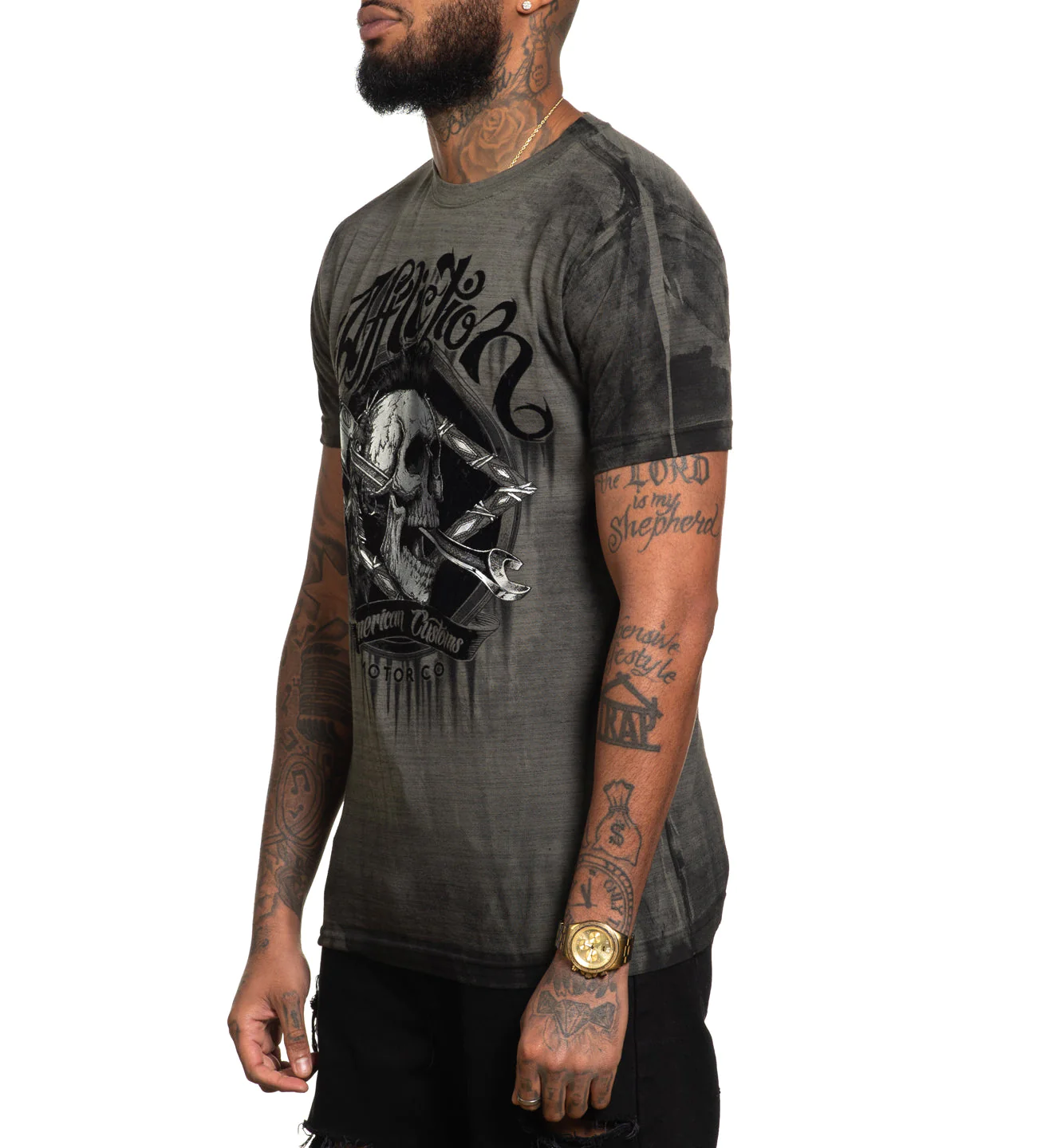 Футболка Affliction AC Oakley Oil Dusty Olive ціна