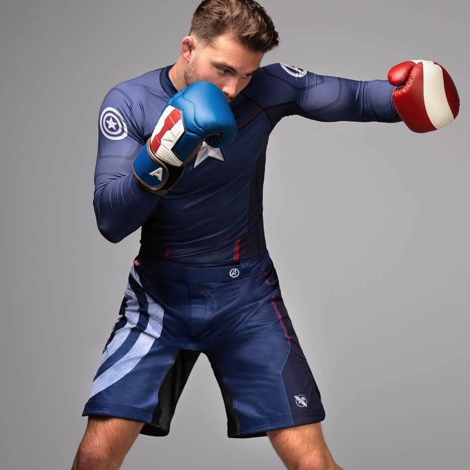 Hayabusa Captain America Fight Shorts for MMA original