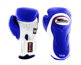 Боксерские перчатки Twins Velcro Extra Design BGVL6 White Blue