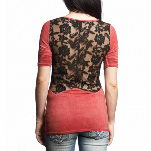 Жіноча футболка Affliction Ink Lace Scoop Tee ціна