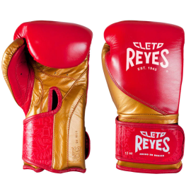 Боксерские перчатки Cleto Reyes High Precision Leather Training Gloves Red Gold