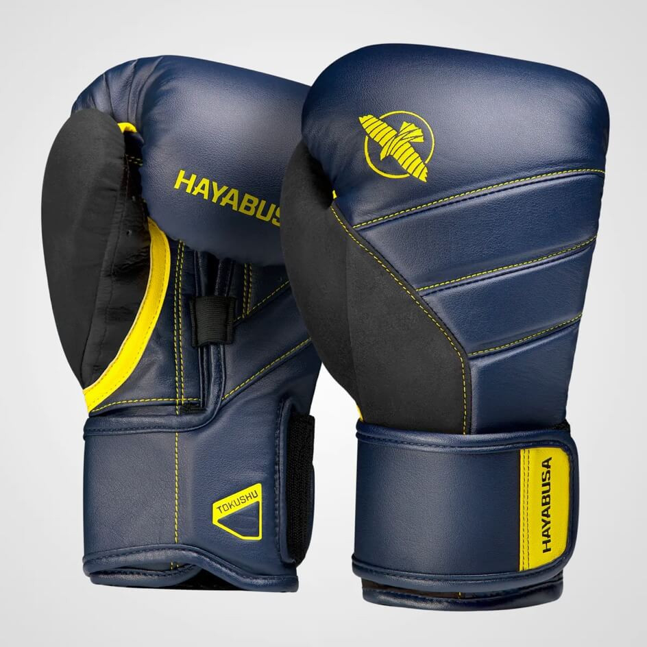 Боксерские перчатки Hayabusa T3 Boxing Gloves Navy Yellow