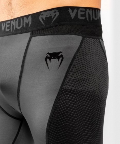 Компрессионные штаны Venum G-Fit Spats Grey Black цена
