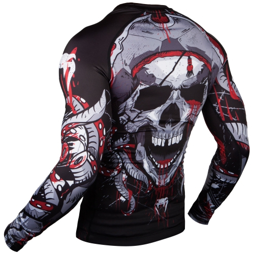Рашгард Venum Pirate 3.0 Rashguard Long Sleeves Black Red купить