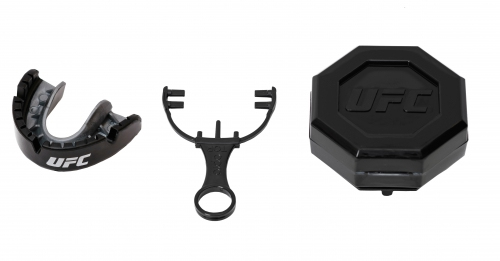 Mouthguard OPRO Self-fit UFC Full Pack Gold Braces Black Silver size