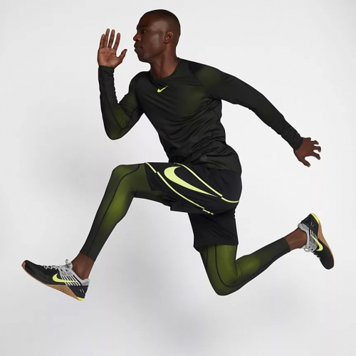 Nike Pro Colorburst Mens Training Tights Volt Black price