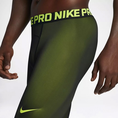 Nike Pro Colorburst Mens Training Tights Volt Black original