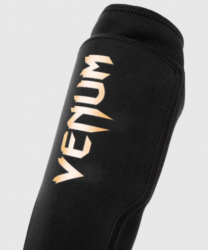 Venum Kontact Evo Shinguards Black Gold leg protection size