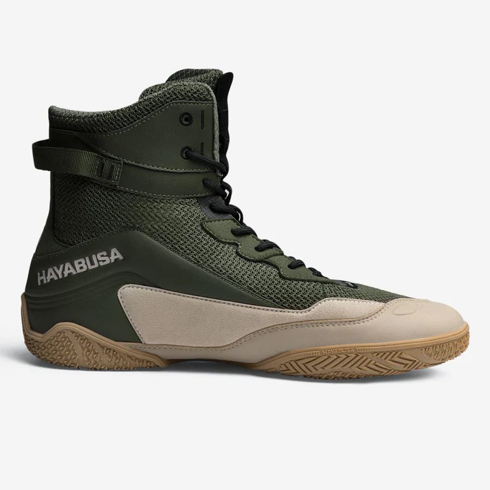 Боксерки Hayabusa Talon Boxing Shoes Green Tan купить