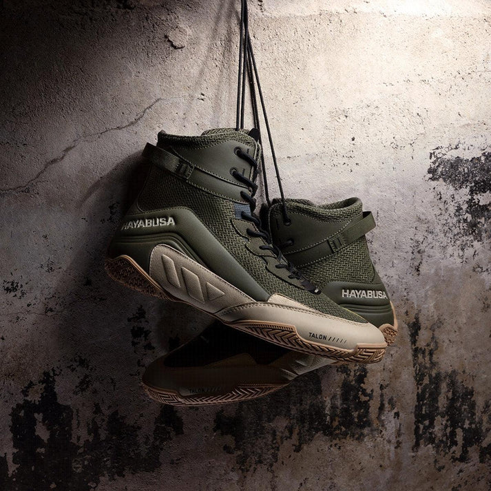 Боксерки Hayabusa Talon Boxing Shoes Green Tan размер