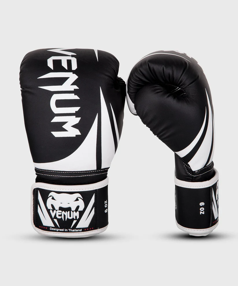 Детские боксерские перчатки Venum Challenger 2.0 Kids Boxing Gloves Black White цена