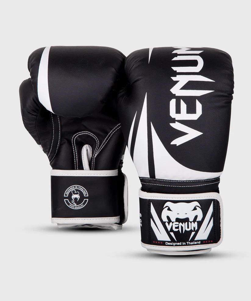 Детские боксерские перчатки Venum Challenger 2.0 Kids Boxing Gloves Black White купить