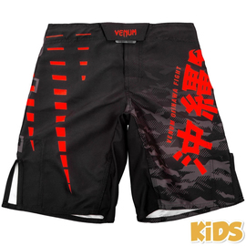 Детские шорты Venum Okinawa 2.0 Kids Fightshorts Black Red