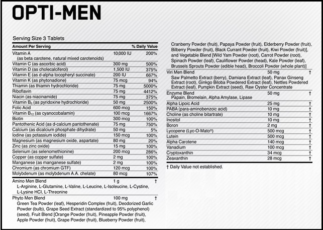 Вітамінно-мінеральний комплекс Optimum Nutrition Opti-Men 90 tabs купити