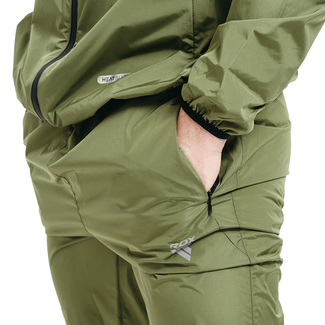 Костюм-сауна RDX C1 Weight Loss Sauna Suit Army Green фото