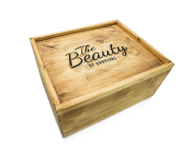 Fairtex boxing gloves BGV24 The Beauty of Survival Limited Edition Wooden Box size