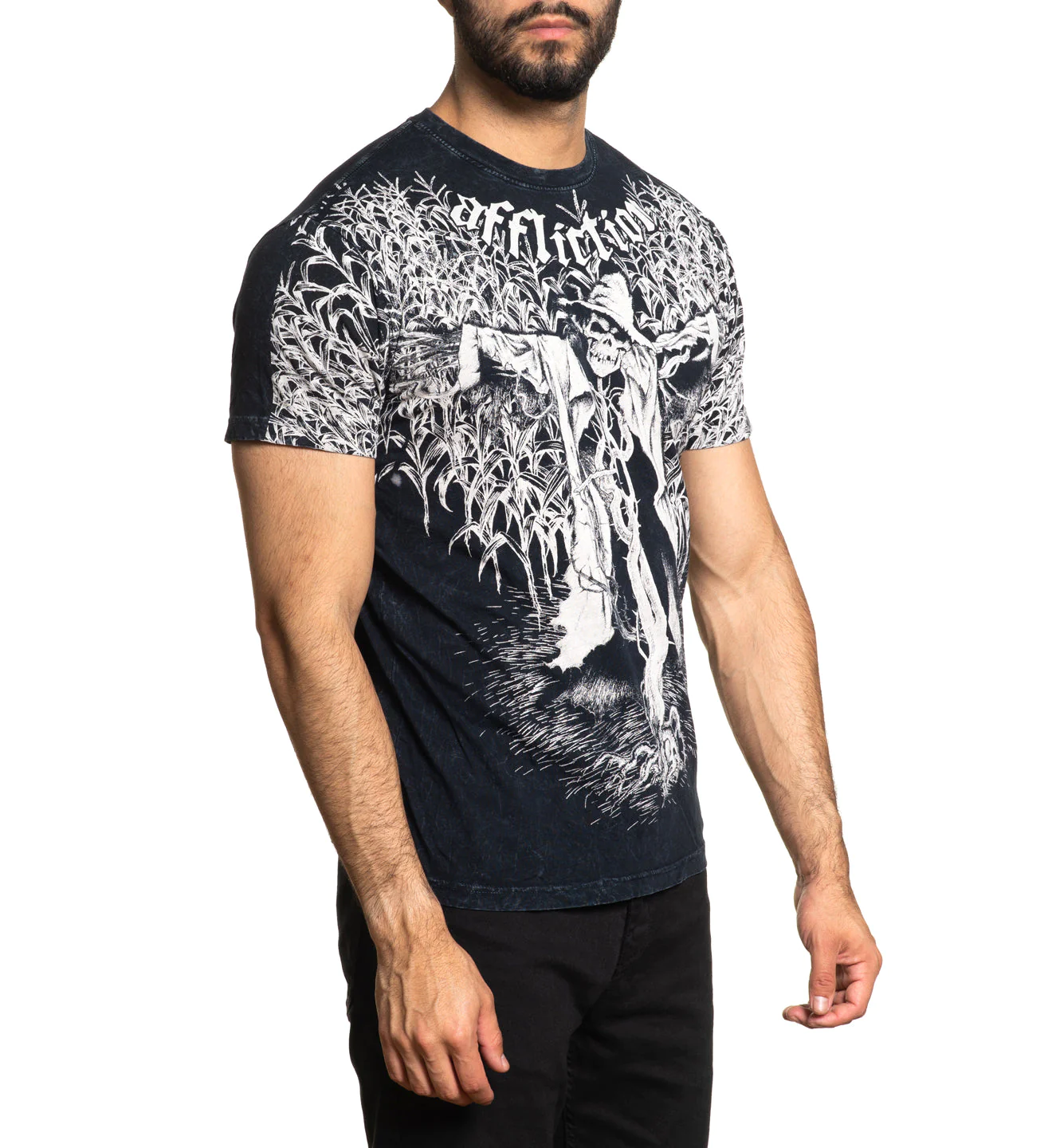 Affliction Scarecrow Black Lava Wash T-shirt price