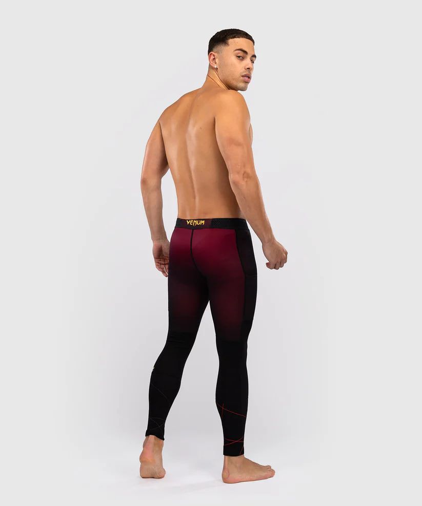 Компрессионные штаны Venum Tactical XT Spats - Black/Burgundy/Gold цена