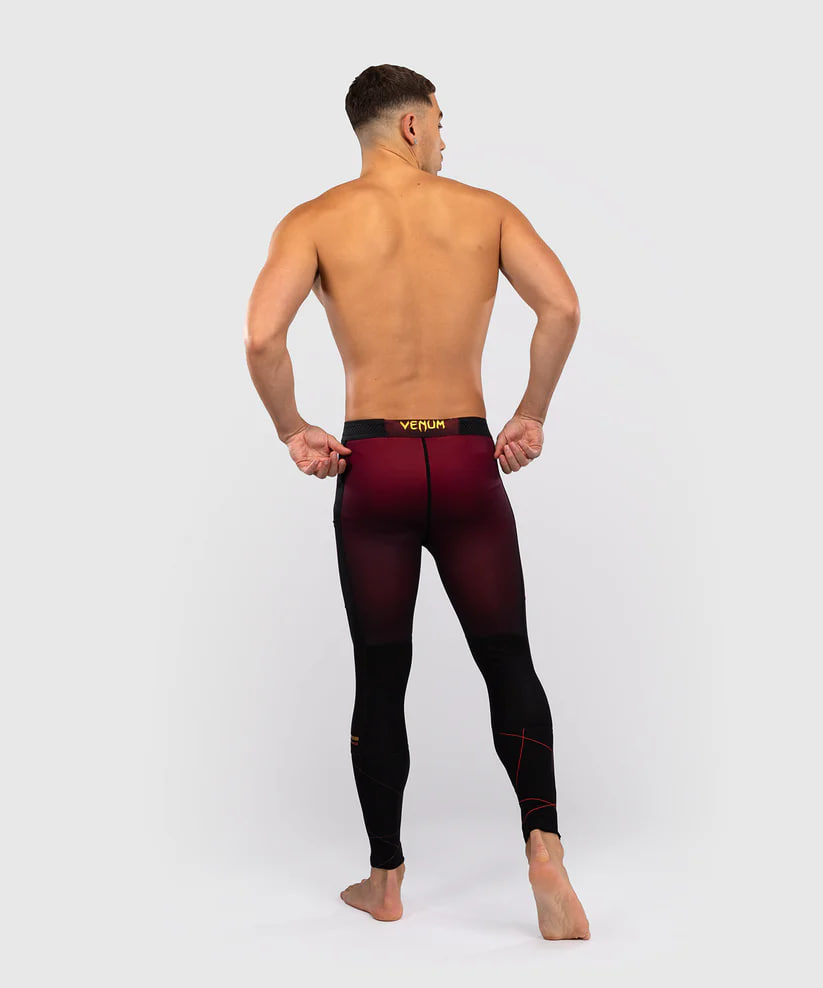 Компрессионные штаны Venum Tactical XT Spats - Black/Burgundy/Gold оригинал