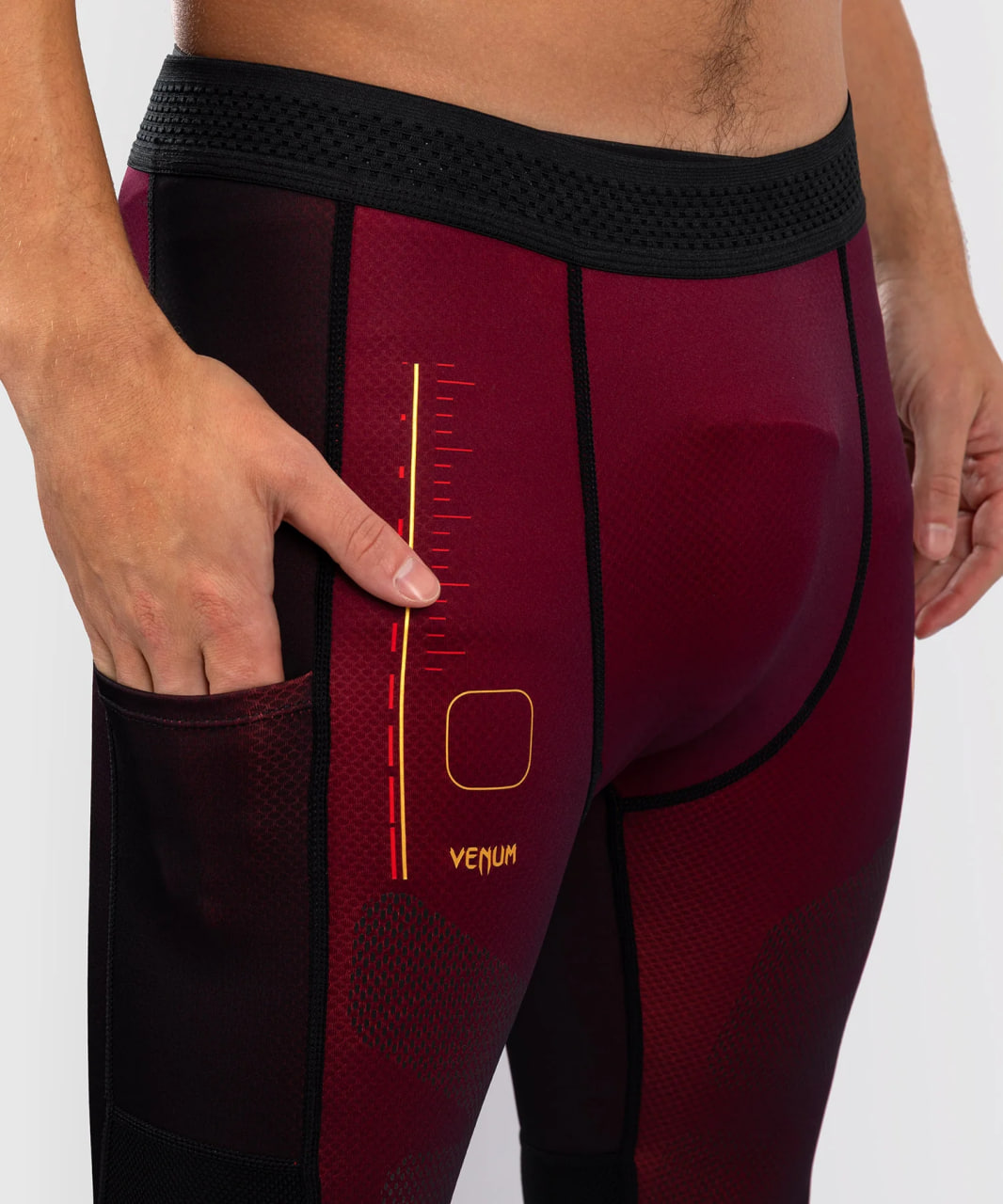 Компрессионные штаны Venum Tactical XT Spats - Black/Burgundy/Gold стоимость