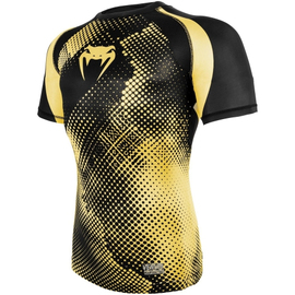Компрессионная футболка Venum Technical Compression T-shirt Short Sleeves Black Yellow, Фото № 3