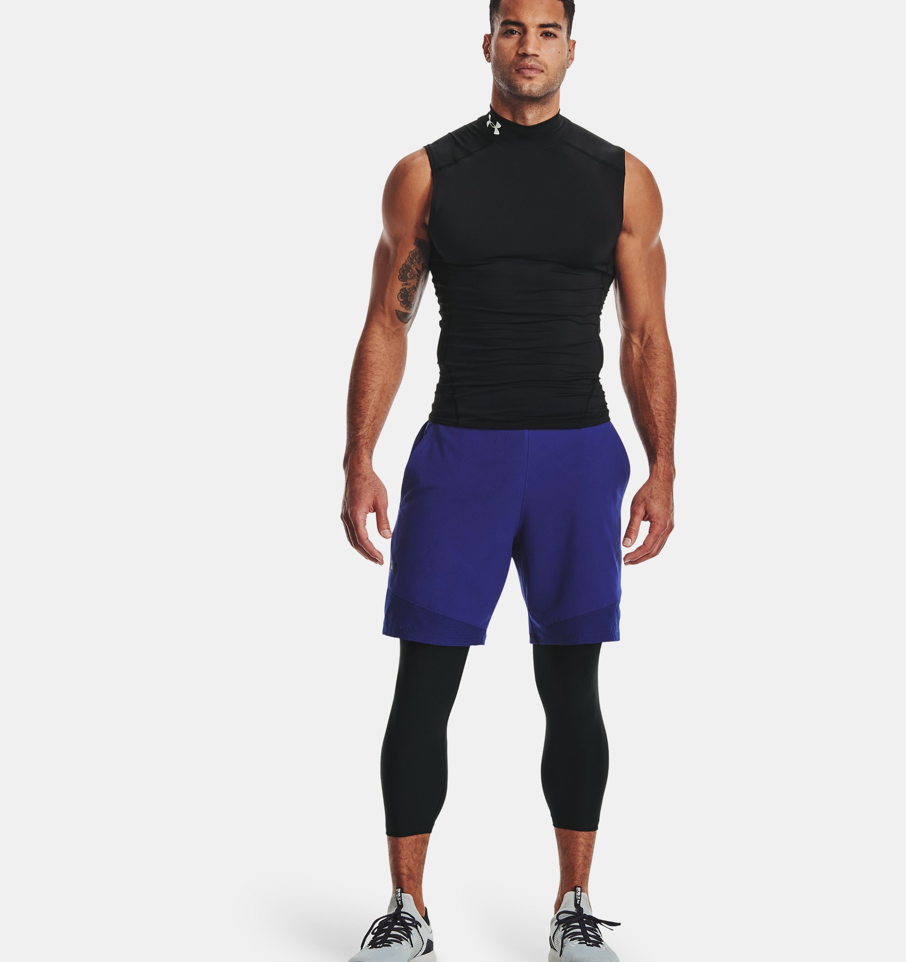 Mens Leggings Under Armour HeatGear® ¾ Black White price