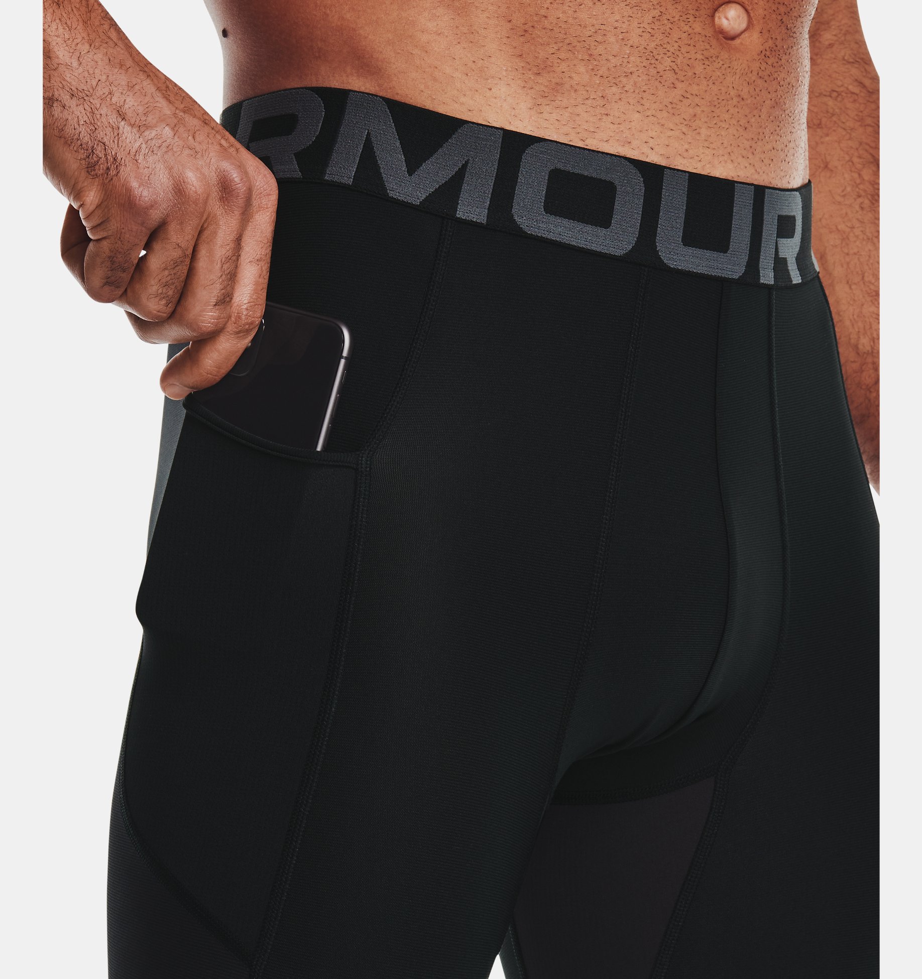 Mens Leggings Under Armour HeatGear® ¾ Black White where to buy