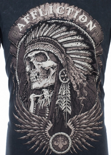 Футболка Affliction Thunderfoot T-Shirt Black фото