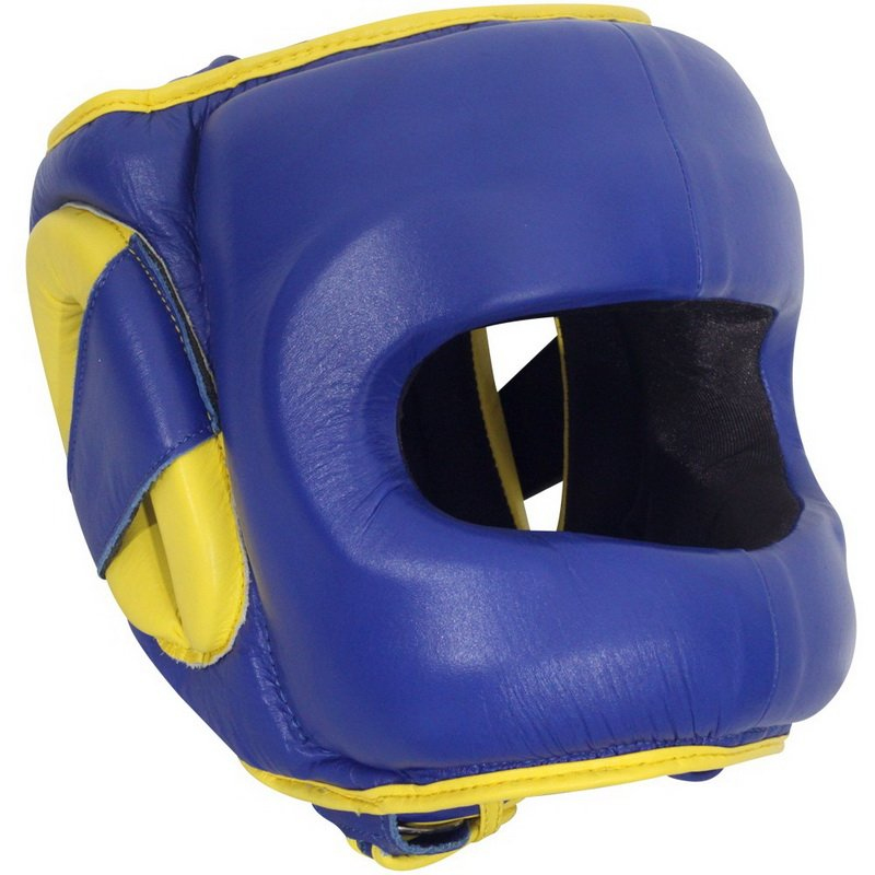 Боксерский шлем Ringside Deluxe Face Saver Boxing Headgear Blue