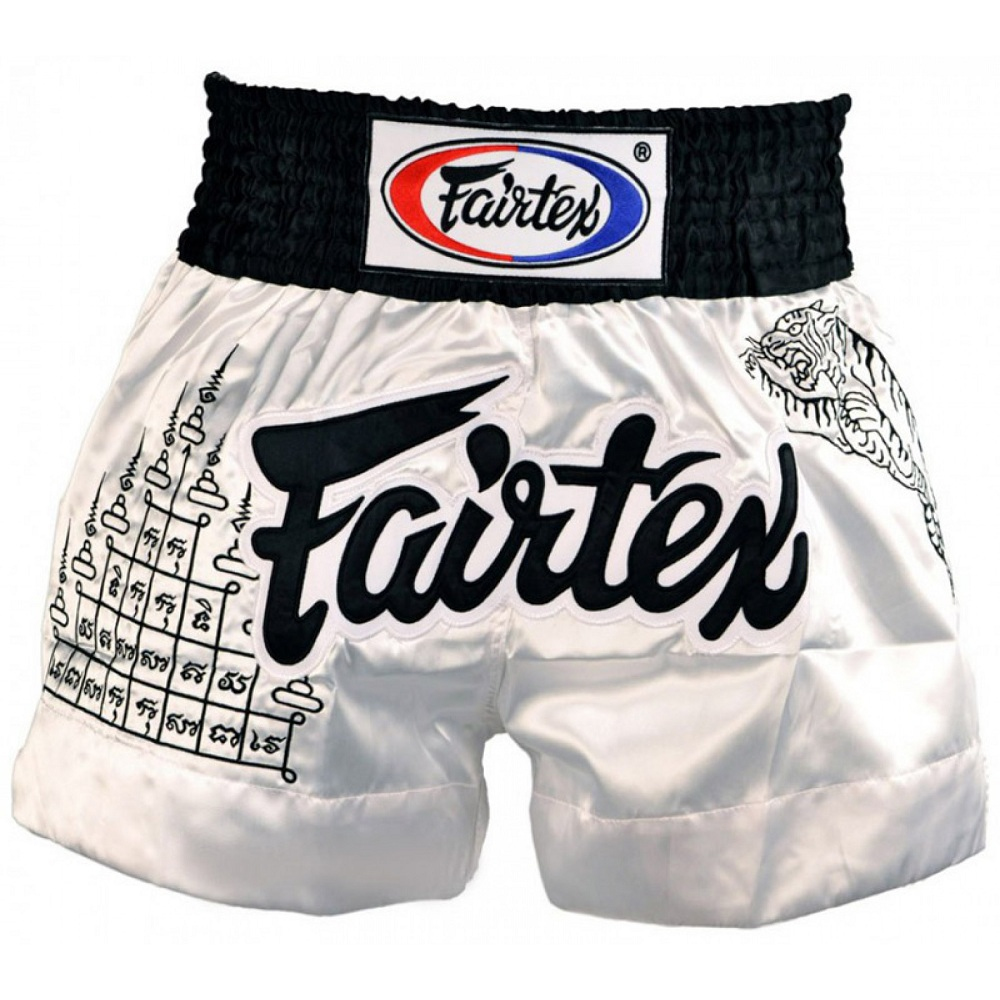 Шорты для тайского бокса Fairtex Superstition White Muaythai Shorts