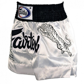 Шорти для тайського боксу Fairtex Superstition White Muaythai Shorts, Фото № 2