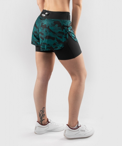 Компресійні шорти Venum Defender Hybrid Compression Shorts Black Green купити