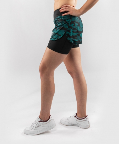 Компресійні шорти Venum Defender Hybrid Compression Shorts Black Green фото
