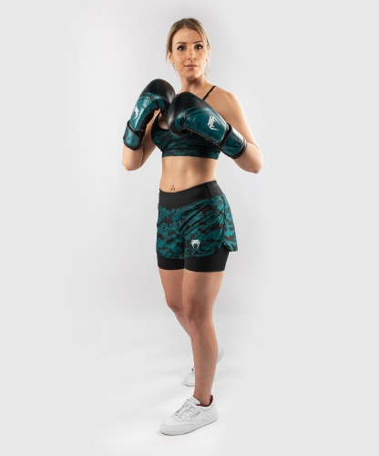 Компресійні шорти Venum Defender Hybrid Compression Shorts Black Green оригінал