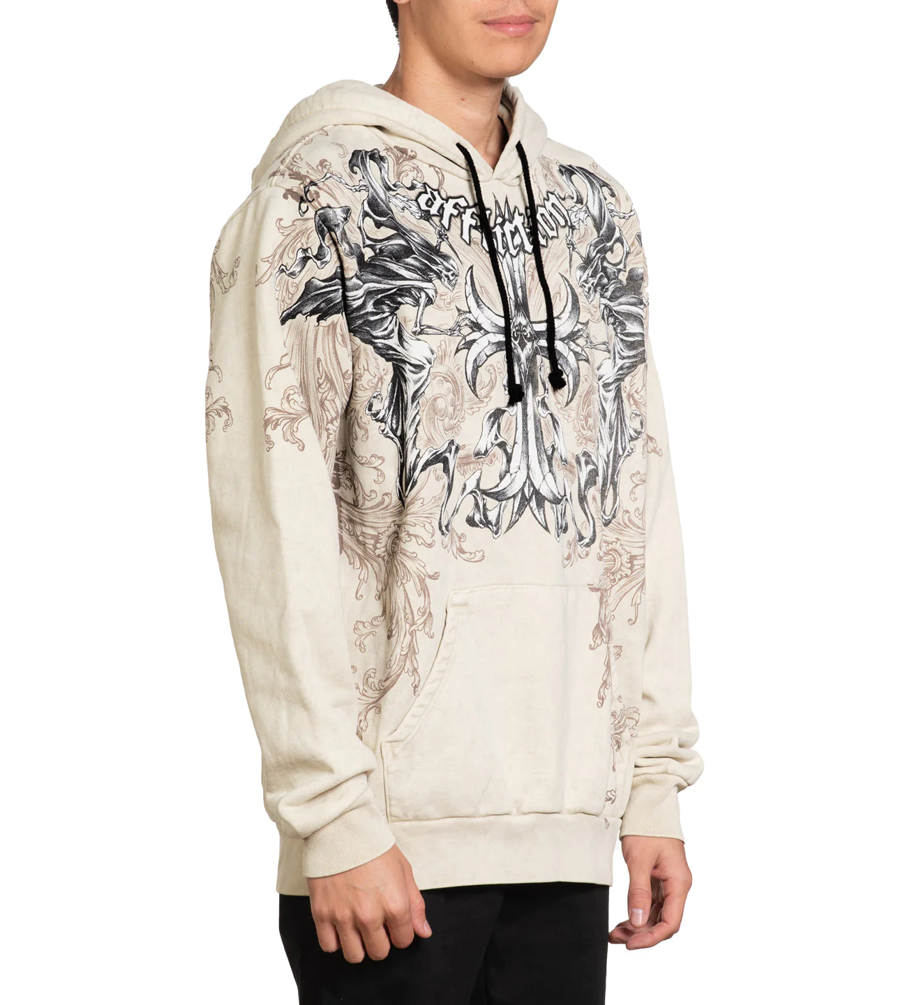 Affliction Jump Po Hood Sand Lava Wash photo