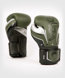 Боксерские перчатки Venum Elite Evo Boxing Gloves Khaki Silver