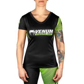 Жіноча футболка Venum Training Camp 2.0 T-Shirt Black Neo Yellow