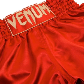 Шорты для тайского бокса Venum Muay Thai Shorts Classic Red, Фото № 4