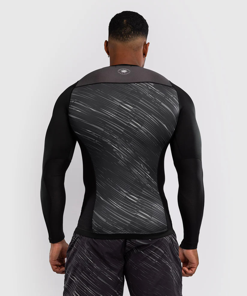 Рашгард Venum Rapid Long Sleeve Rashguard - Black/Storm Grey купить