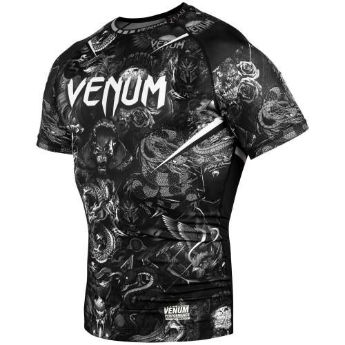 Рашгард Venum Art Short Sleeves Rashguard Black White купить