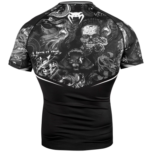 Рашгард Venum Art Short Sleeves Rashguard Black White фото