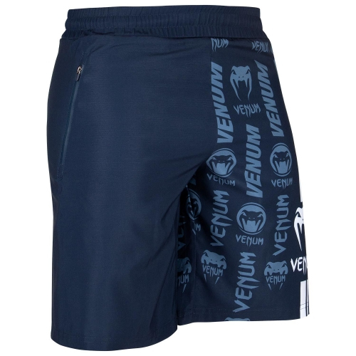 Шорти Venum Logos Training Shorts Navy Blue White оригінал