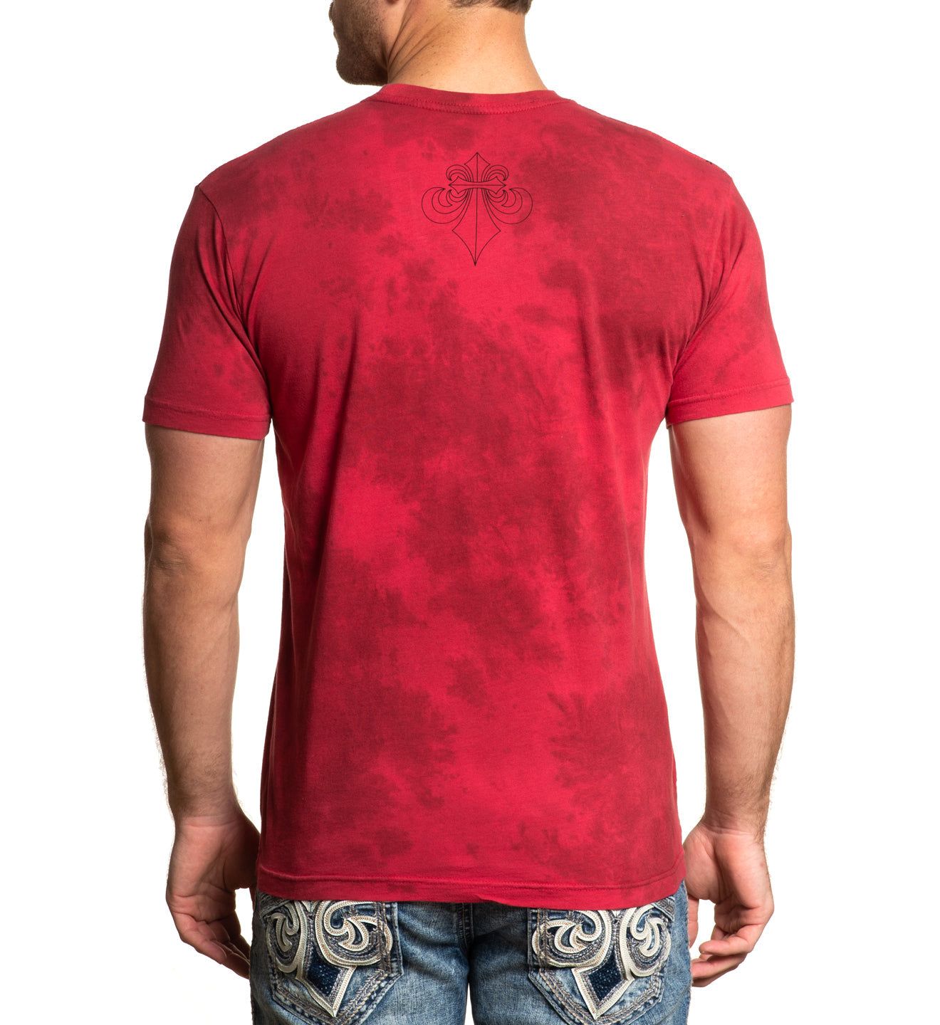 Affliction Black Night Tee Mars Red Tea Stain T-shirt buy