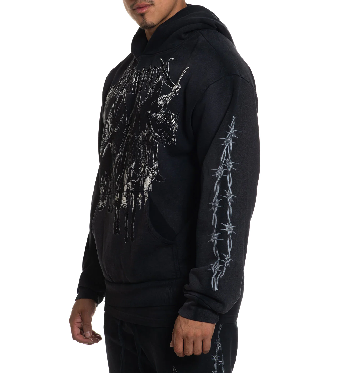 Hoodie Affliction Black Night Po Hood Black Beauty Potassium Spay photo
